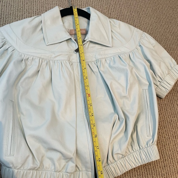 LUCA LUCA light blue leather jacket - Picture 7 of 8